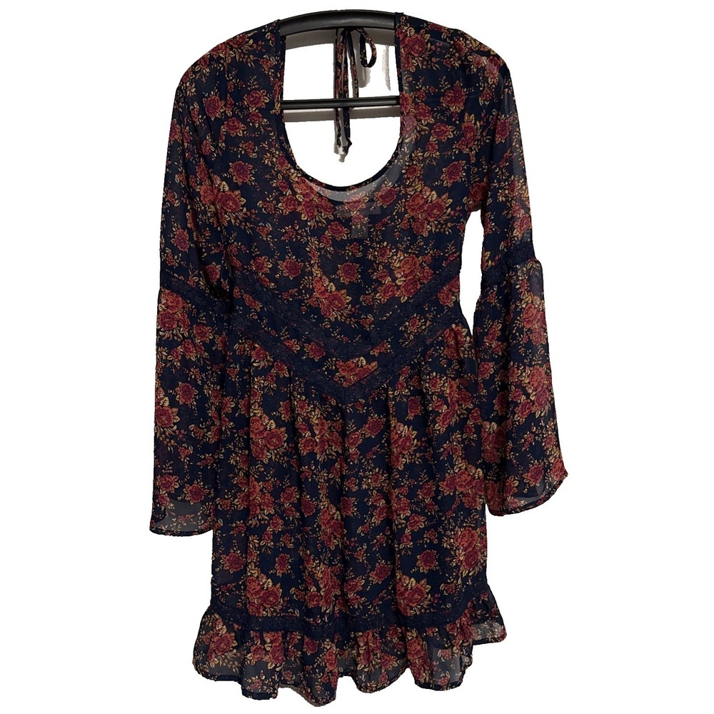 Band of Gypsies Y2K Festival Lace Trim Mini Dress M‎ Romantic Fairy Dainty